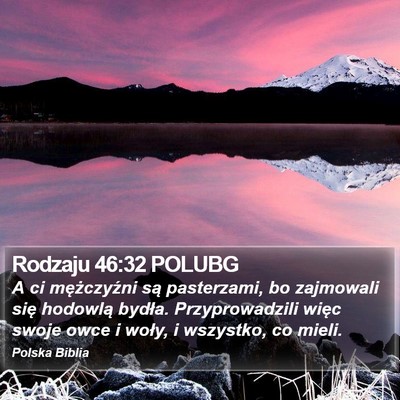 Rodzaju 46:32 POLUBG Bible Verse Image