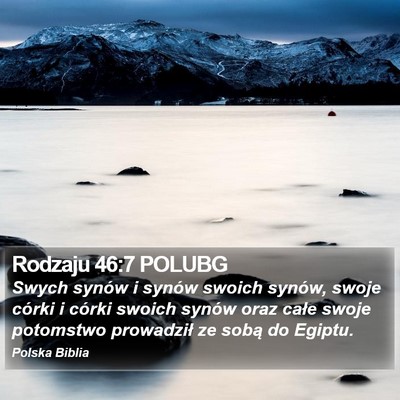Rodzaju 46:7 POLUBG Bible Verse Image
