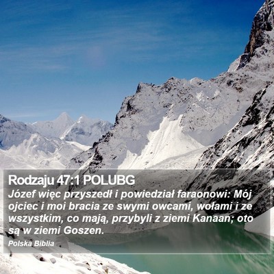 Rodzaju 47:1 POLUBG Bible Verse Image
