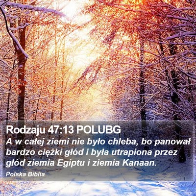 Rodzaju 47:13 POLUBG Bible Verse Image