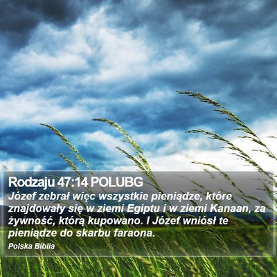 Rodzaju 47:14 POLUBG Bible Verse Image