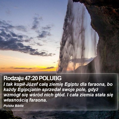 Rodzaju 47:20 POLUBG Bible Verse Image