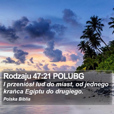 Rodzaju 47:21 POLUBG Bible Verse Image