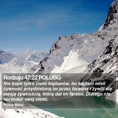Rodzaju 47:22 POLUBG Bible Verse Image
