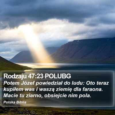 Rodzaju 47:23 POLUBG Bible Verse Image