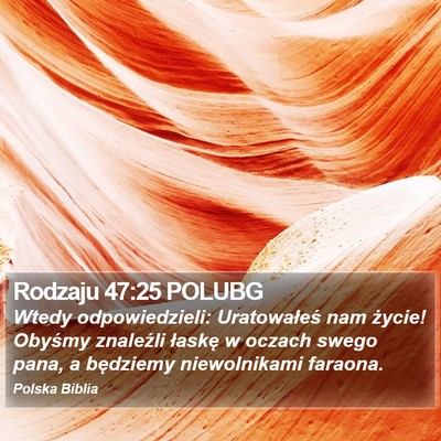 Rodzaju 47:25 POLUBG Bible Verse Image