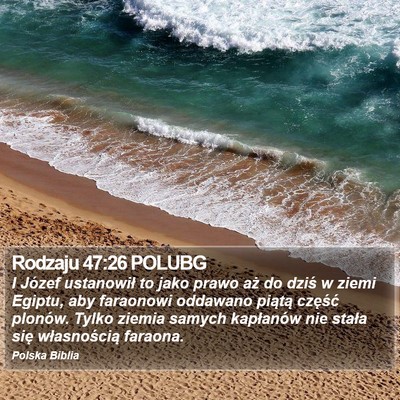 Rodzaju 47:26 POLUBG Bible Verse Image