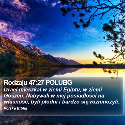 Rodzaju 47:27 POLUBG Bible Verse Image