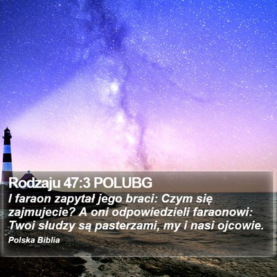 Rodzaju 47:3 POLUBG Bible Verse Image