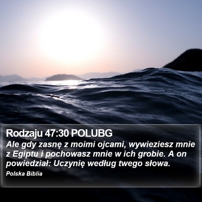 Rodzaju 47:30 POLUBG Bible Verse Image