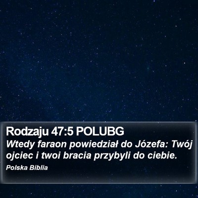 Rodzaju 47:5 POLUBG Bible Verse Image