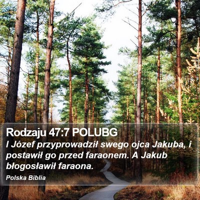 Rodzaju 47:7 POLUBG Bible Verse Image