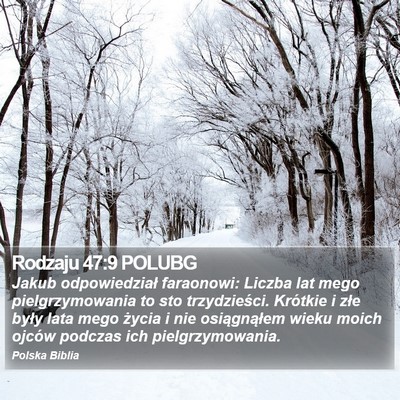 Rodzaju 47:9 POLUBG Bible Verse Image