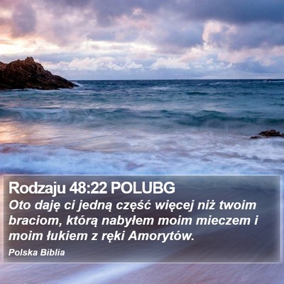 Rodzaju 48:22 POLUBG Bible Verse Image