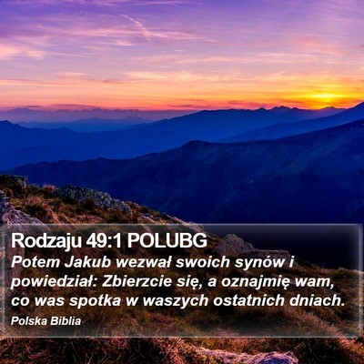 Rodzaju 49:1 POLUBG Bible Verse Image