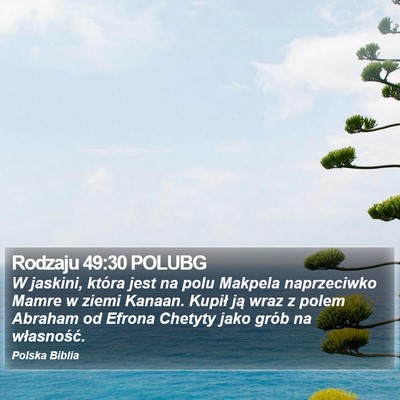 Rodzaju 49:30 POLUBG Bible Verse Image