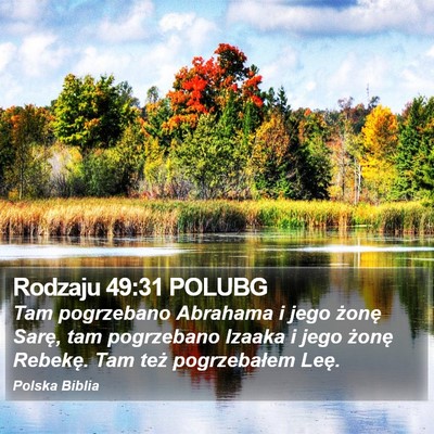 Rodzaju 49:31 POLUBG Bible Verse Image