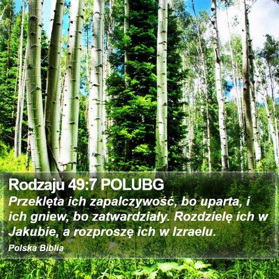 Rodzaju 49:7 POLUBG Bible Verse Image