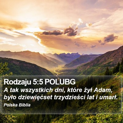 Rodzaju 5:5 POLUBG Bible Verse Image