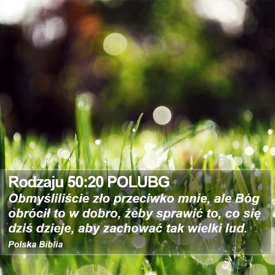 Rodzaju 50:20 POLUBG Bible Verse Image