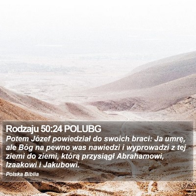 Rodzaju 50:24 POLUBG Bible Verse Image