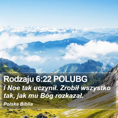 Rodzaju 6:22 POLUBG Bible Verse Image