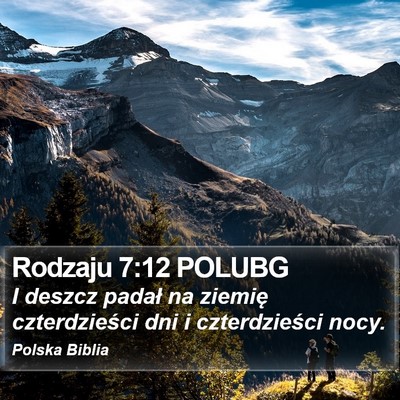 Rodzaju 7:12 POLUBG Bible Verse Image