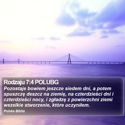 Rodzaju 7:4 POLUBG Bible Verse Image