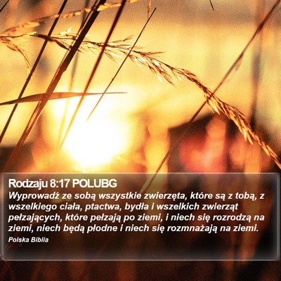 Rodzaju 8:17 POLUBG Bible Verse Image