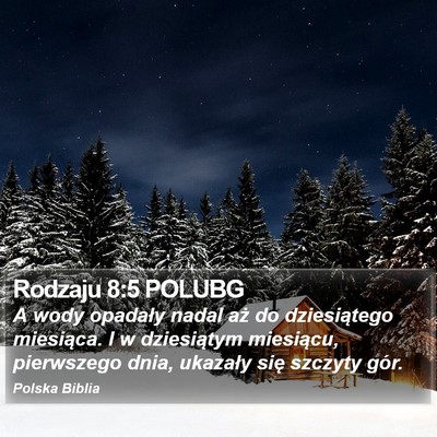 Rodzaju 8:5 POLUBG Bible Verse Image
