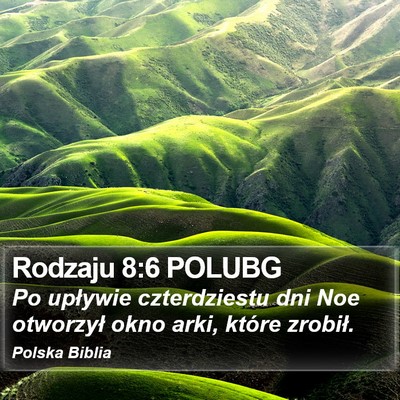 Rodzaju 8:6 POLUBG Bible Verse Image