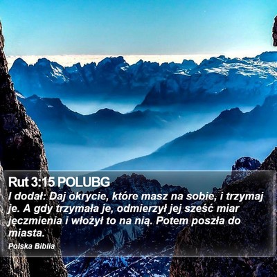 Rut 3:15 POLUBG Bible Verse Image