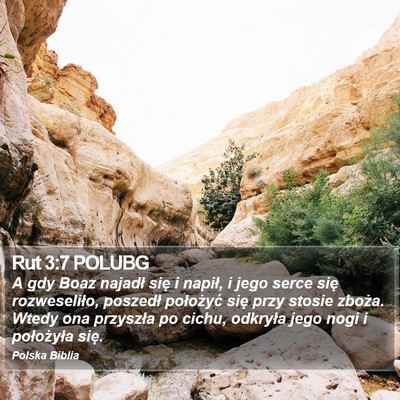 Rut 3:7 POLUBG Bible Verse Image