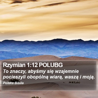Rzymian 1:12 POLUBG Bible Verse Image
