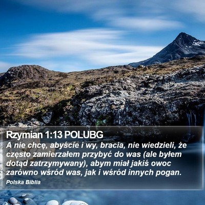 Rzymian 1:13 POLUBG Bible Verse Image
