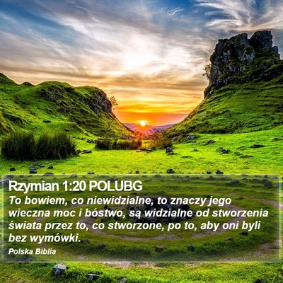 Rzymian 1:20 POLUBG Bible Verse Image