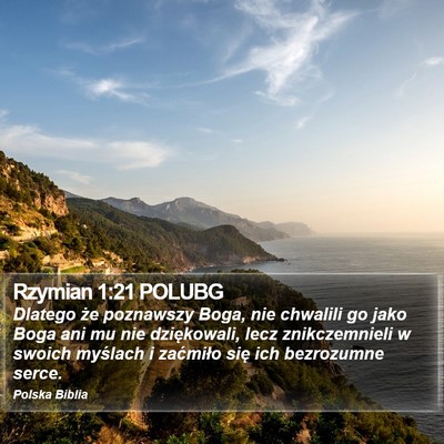 Rzymian 1:21 POLUBG Bible Verse Image