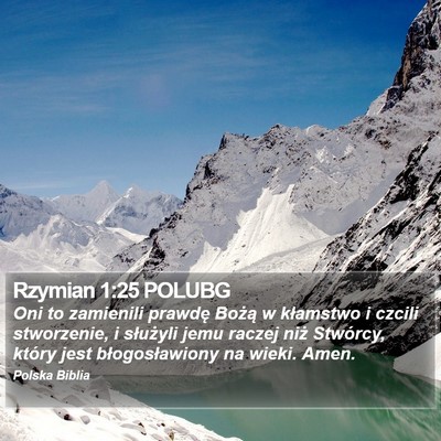 Rzymian 1:25 POLUBG Bible Verse Image