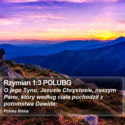 Rzymian 1:3 POLUBG Bible Verse Image