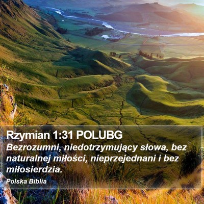 Rzymian 1:31 POLUBG Bible Verse Image