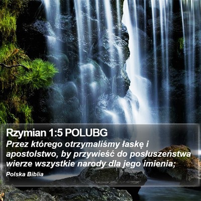 Rzymian 1:5 POLUBG Bible Verse Image