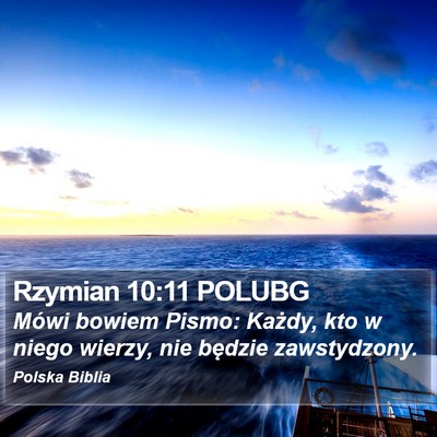 Rzymian 10:11 POLUBG Bible Verse Image