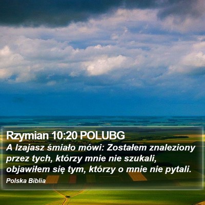 Rzymian 10:20 POLUBG Bible Verse Image