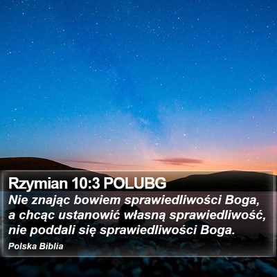 Rzymian 10:3 POLUBG Bible Verse Image