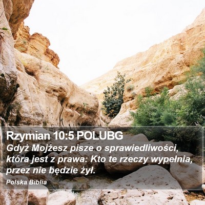 Rzymian 10:5 POLUBG Bible Verse Image