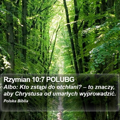 Rzymian 10:7 POLUBG Bible Verse Image