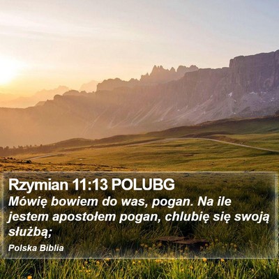 Rzymian 11:13 POLUBG Bible Verse Image