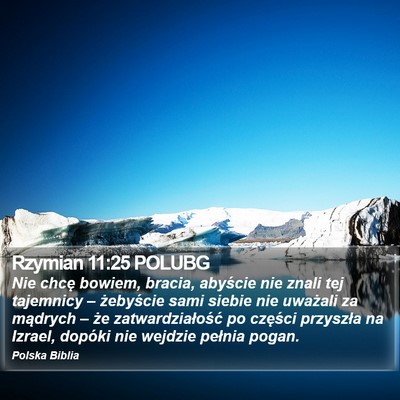 Rzymian 11:25 POLUBG Bible Verse Image