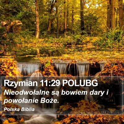 Rzymian 11:29 POLUBG Bible Verse Image