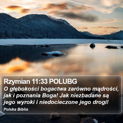Rzymian 11:33 POLUBG Bible Verse Image